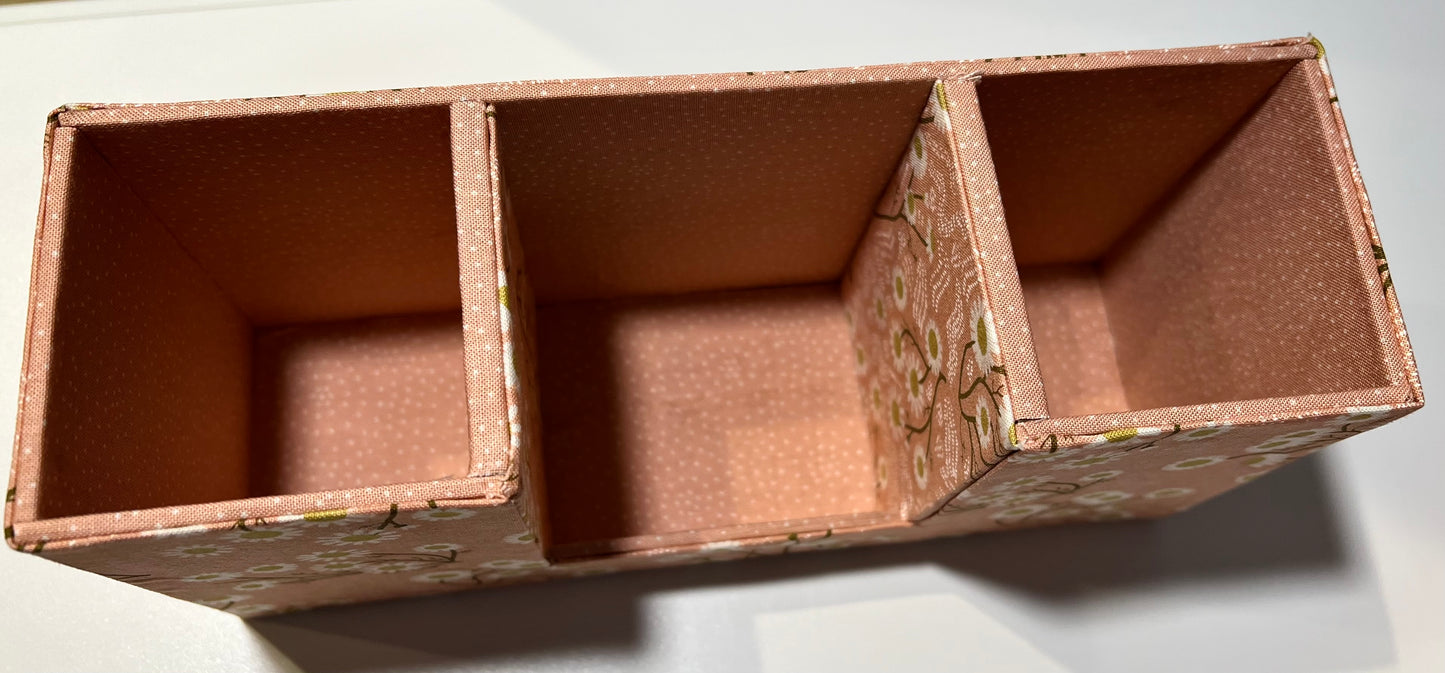Desk Organizer - Peach Floral