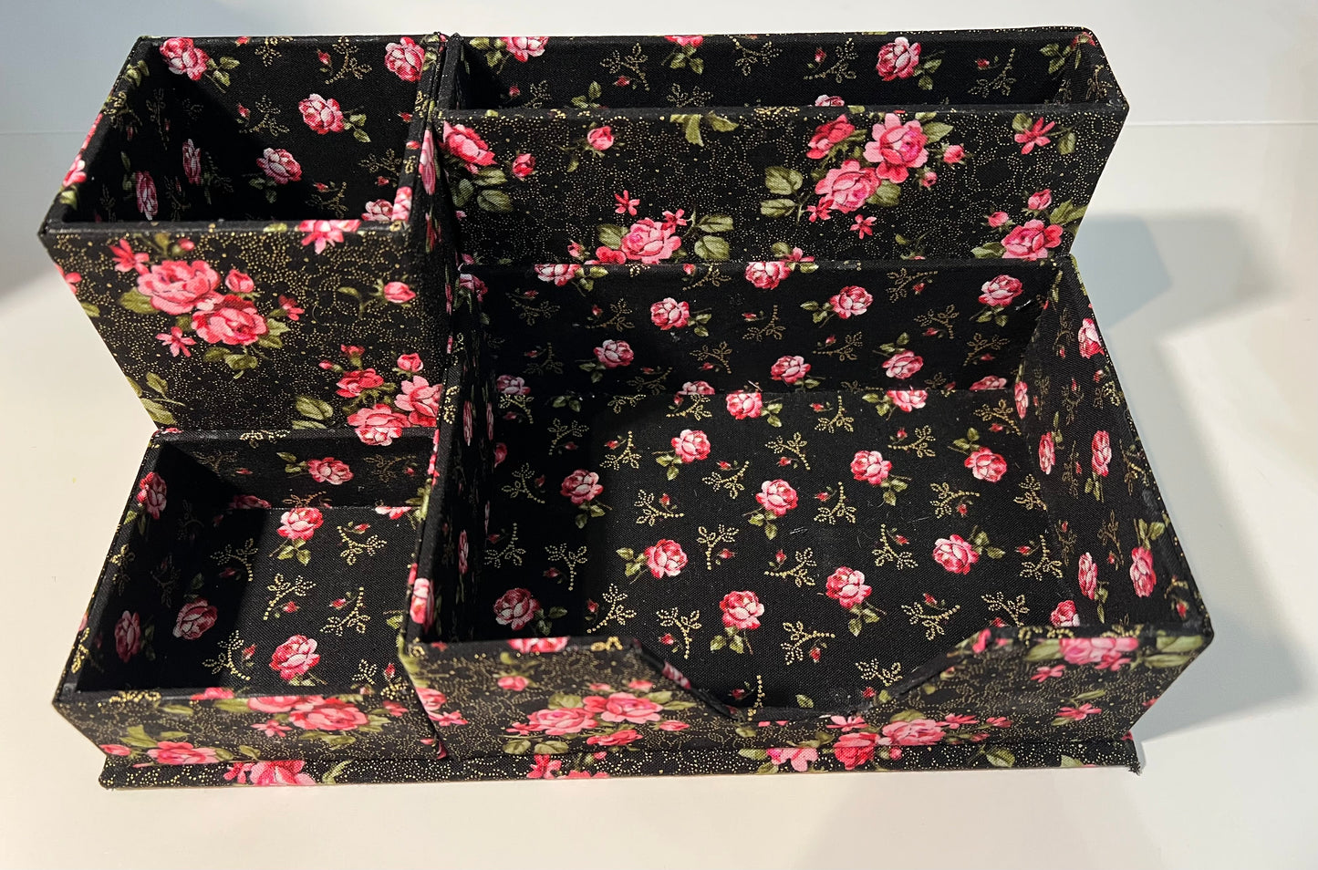 Desk Organizer - Black and Pink