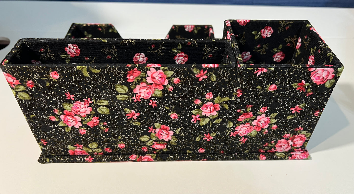 Desk Organizer - Black and Pink