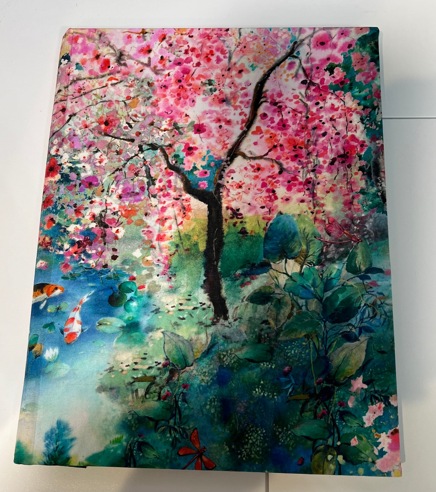 Large Covered Notepad - Koi Pond Print