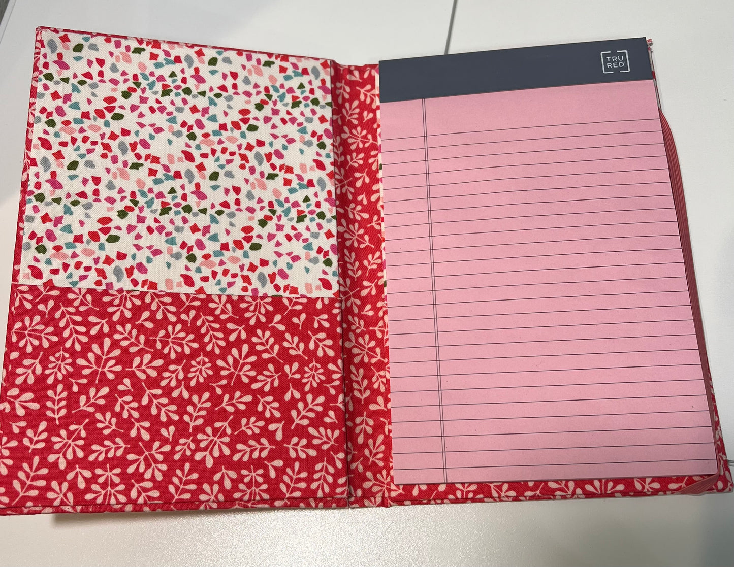 Medium Covered Notepad - Pink Print