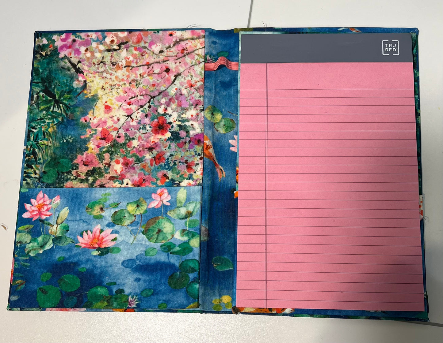 Medium Covered Notepad - Koi Pond Print