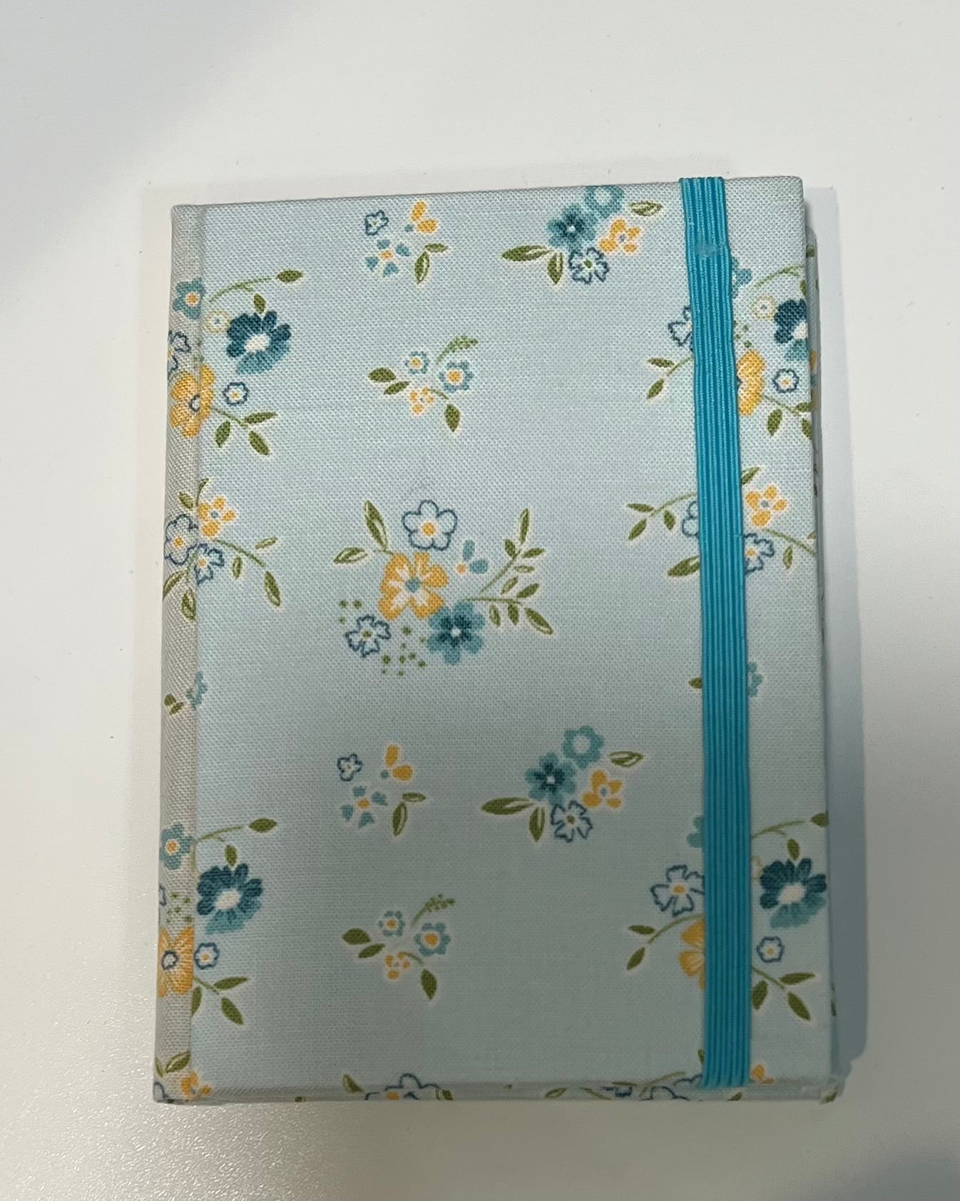 Small Covered Notepad - Blue Floral Print