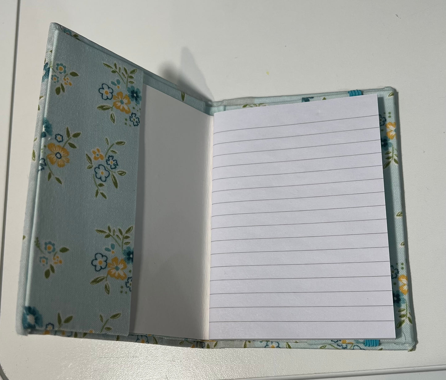Small Covered Notepad - Blue Floral Print