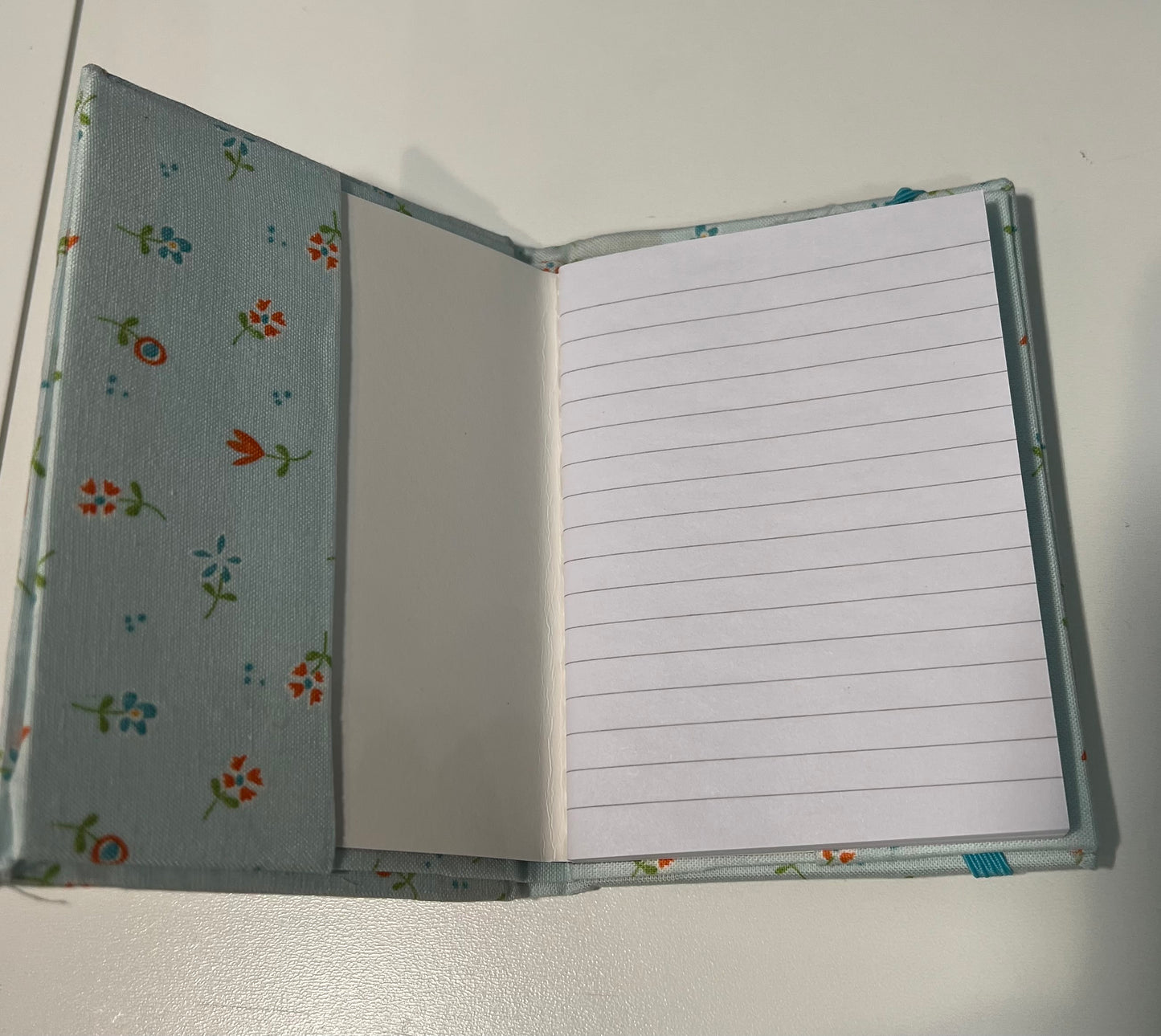 Small Covered Notepad - Blue and Pink Floral