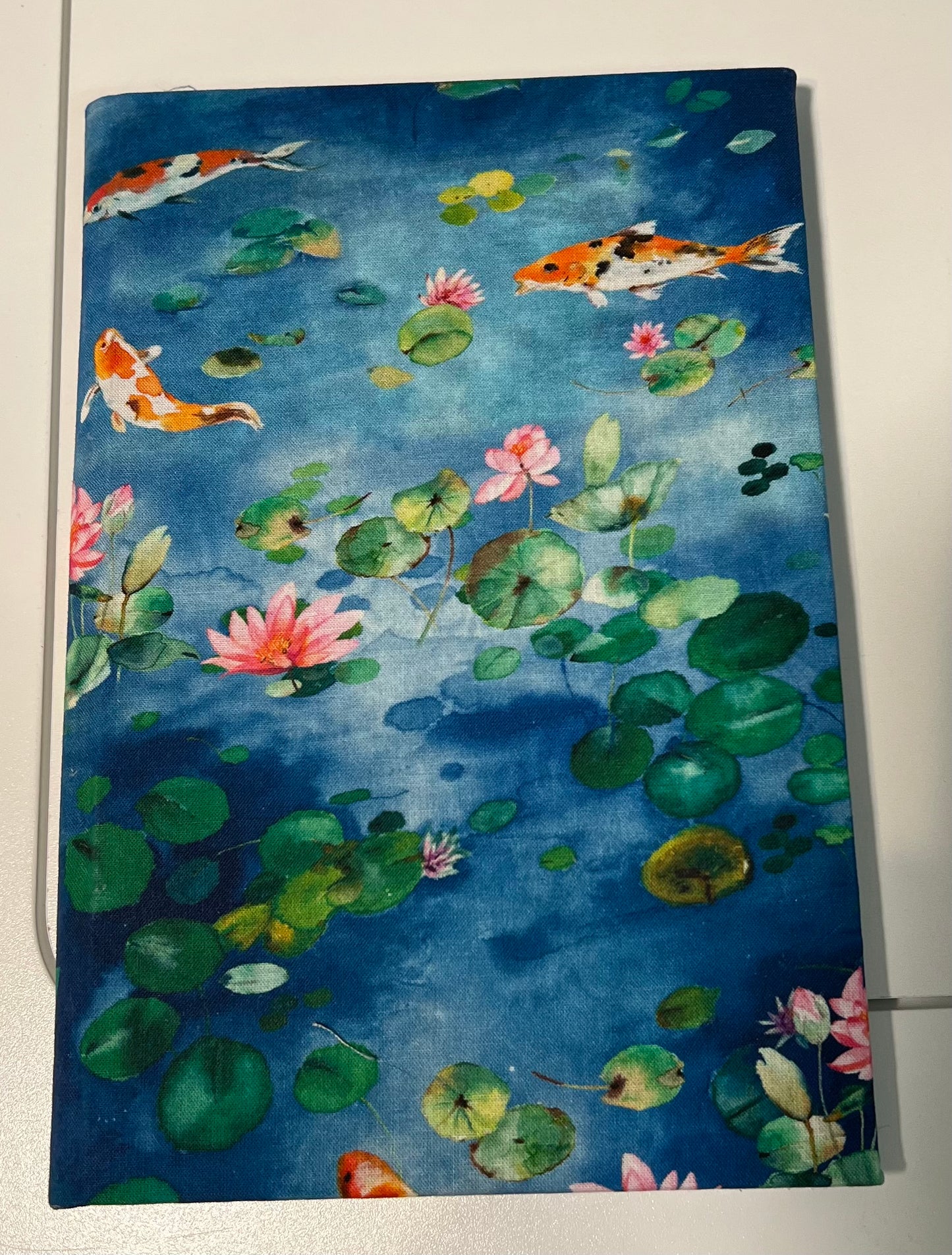 Medium Covered Notepad - Koi Pond Print